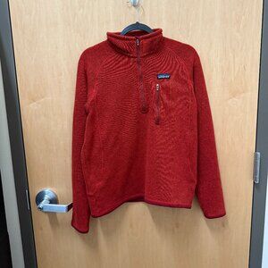 Patagonia red quarter zip fleece pullover Men’s M